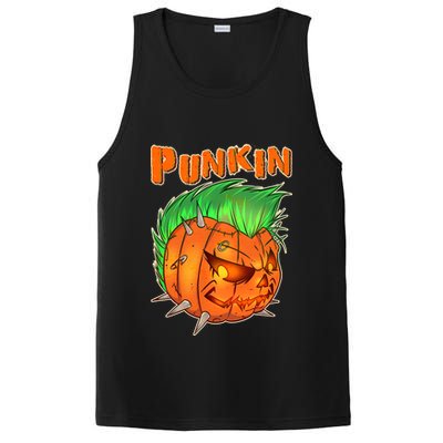 PUNKIN With Mohawk Funny Scary Halloween PosiCharge Competitor Tank