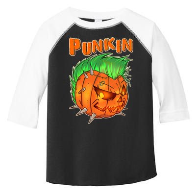 PUNKIN With Mohawk Funny Scary Halloween Toddler Fine Jersey T-Shirt
