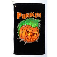 PUNKIN With Mohawk Funny Scary Halloween Golf Towel