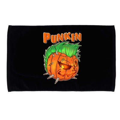PUNKIN With Mohawk Funny Scary Halloween Microfiber Hand Towel