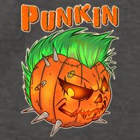 PUNKIN With Mohawk Funny Scary Halloween Vector Backpack
