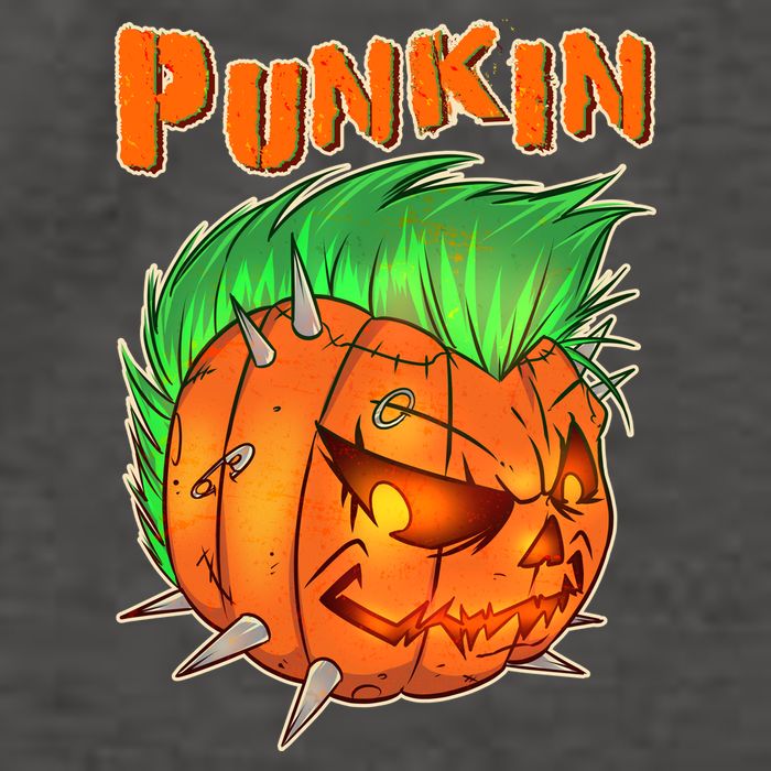 PUNKIN With Mohawk Funny Scary Halloween Vector Backpack