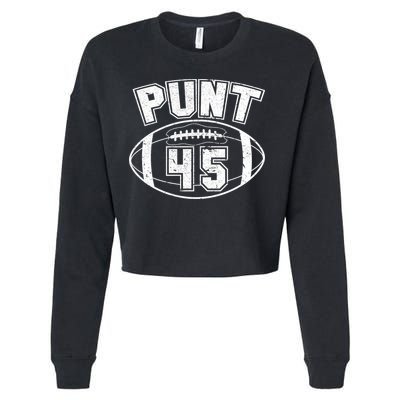 Punt 45 Anti Trump Football Cropped Pullover Crew