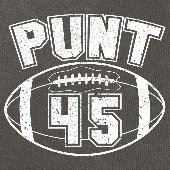 Punt 45 Anti Trump Football Cotton Canvas Backpack