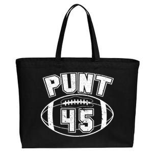 Punt 45 Anti Trump Football Cotton Canvas Jumbo Tote