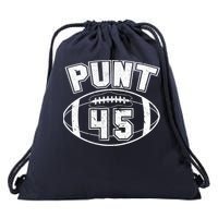 Punt 45 Anti Trump Football Drawstring Bag