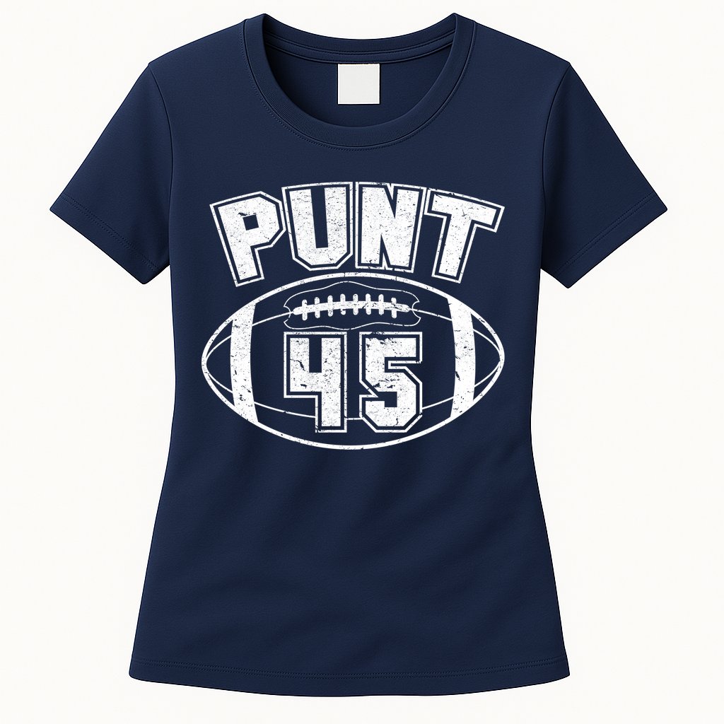 Punt 45 Anti Trump Football Womens T-Shirt