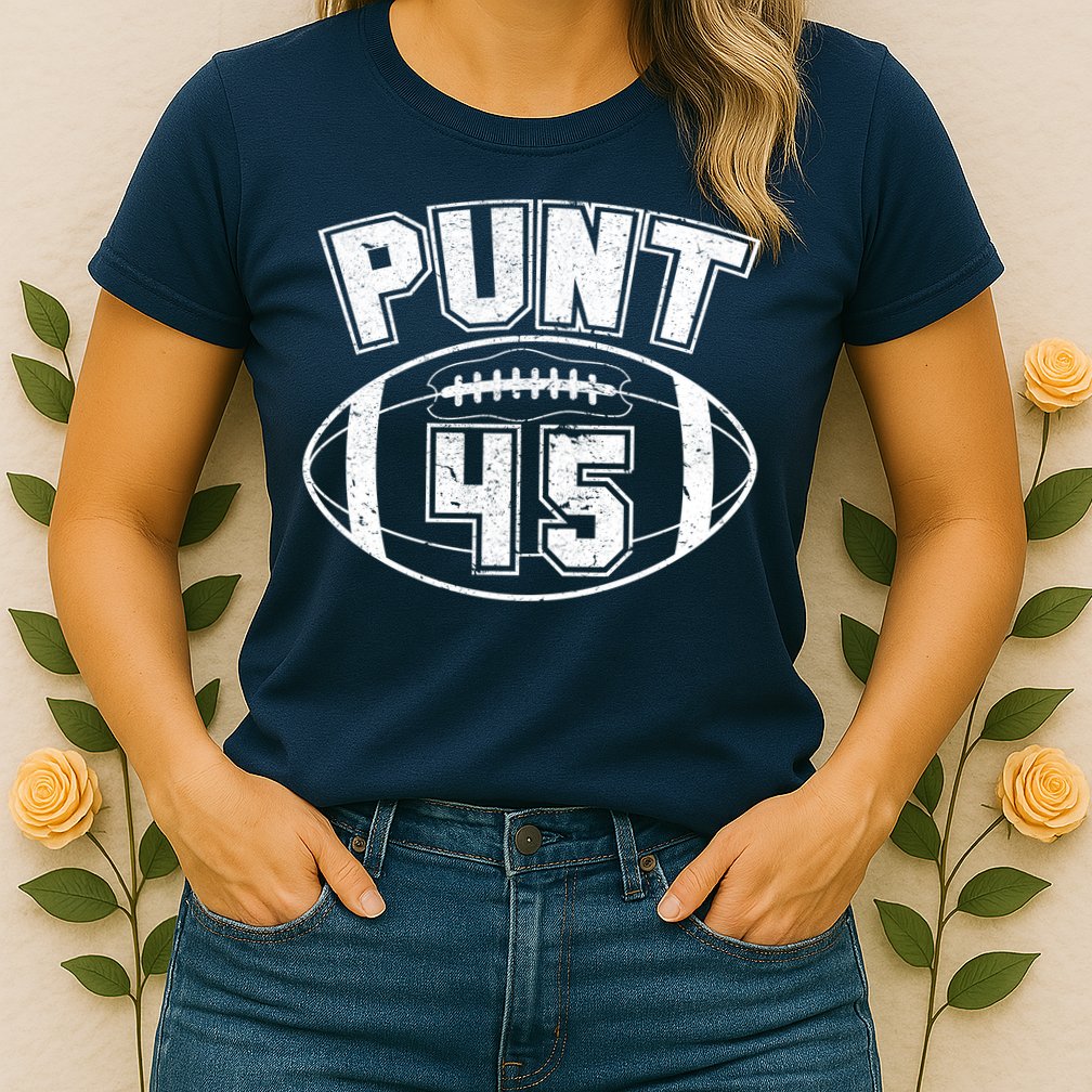Punt 45 Anti Trump Football Womens T-Shirt