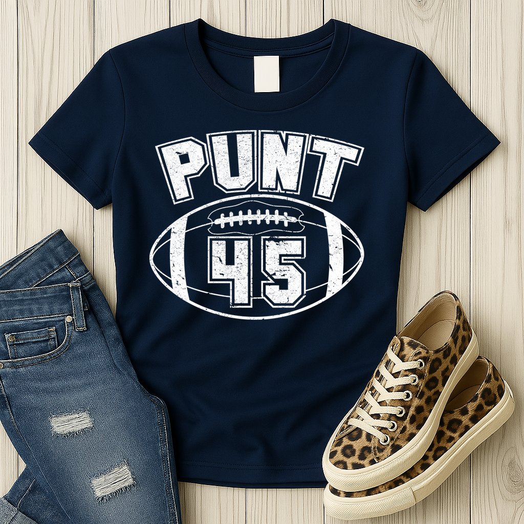 Punt 45 Anti Trump Football Womens T-Shirt