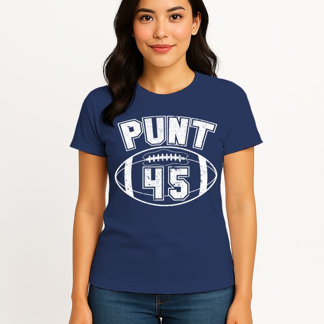 Punt 45 Anti Trump Football Womens T-Shirt