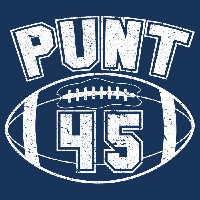 Punt 45 Anti Trump Football Womens T-Shirt