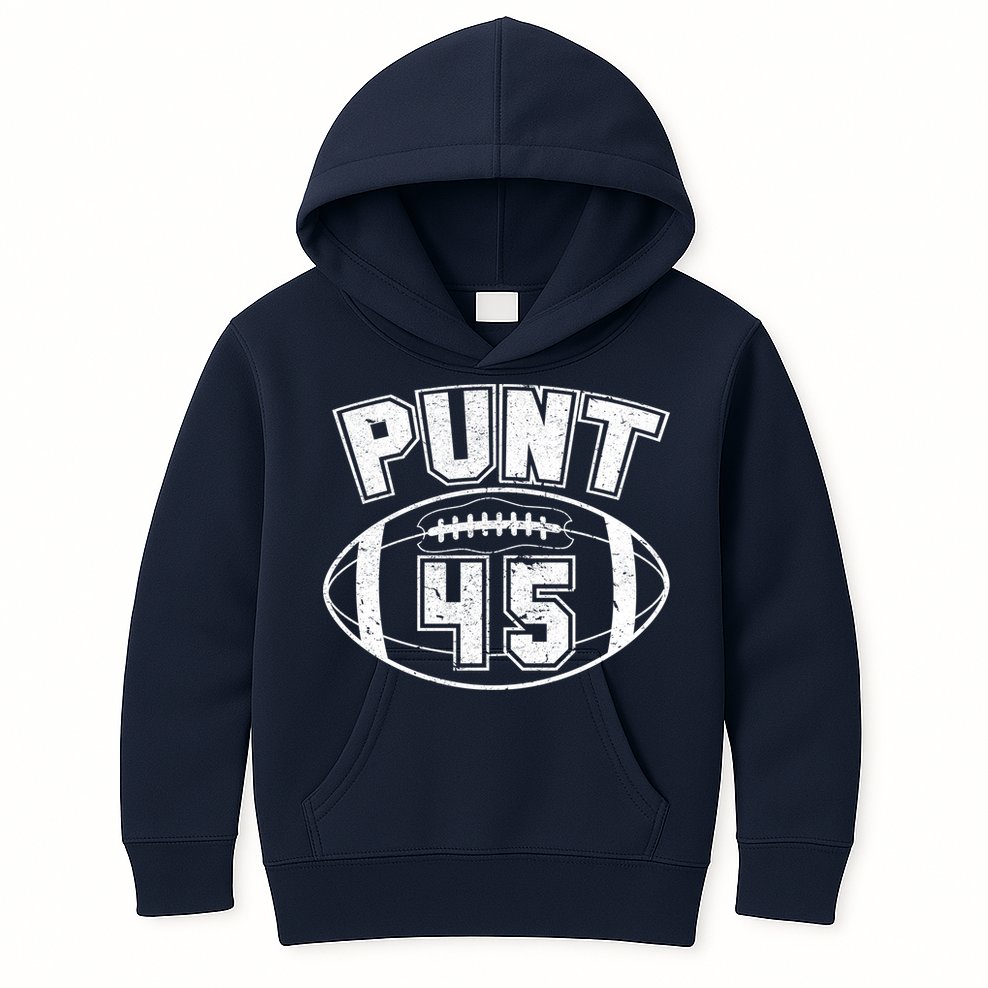 Punt 45 Anti Trump Football Kids Hoodie