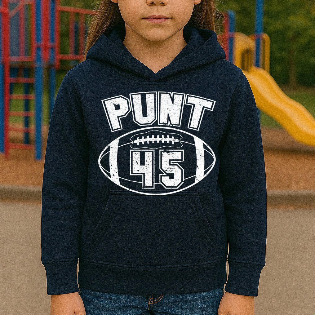 Punt 45 Anti Trump Football Kids Hoodie