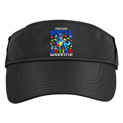 Proud Uncle Of An Autism Warrior Dinosaur Gift Adult Drive Performance Visor