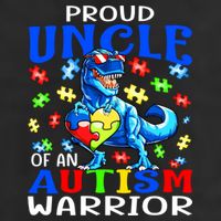 Proud Uncle Of An Autism Warrior Dinosaur Gift Adult Drive Performance Visor