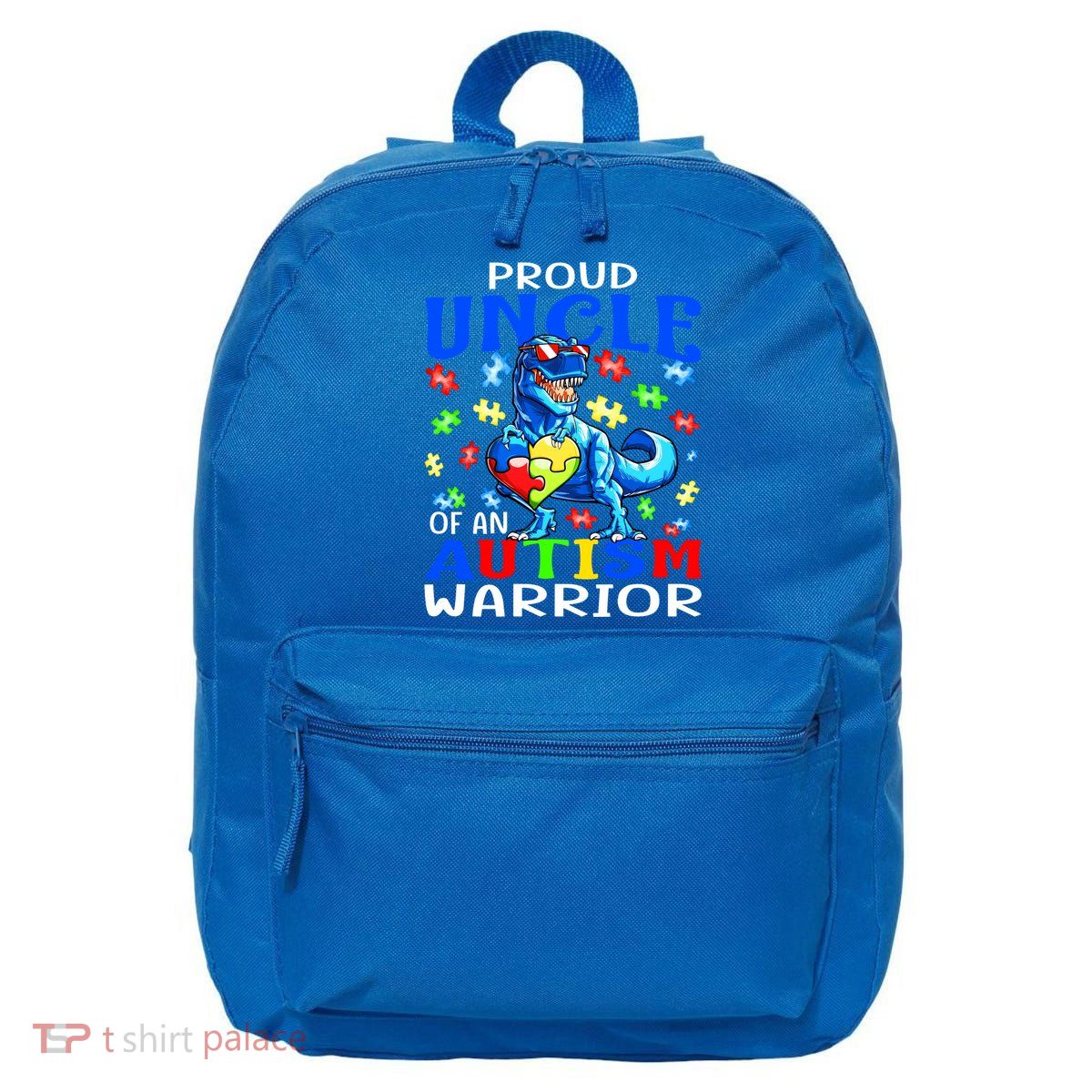 Proud Uncle Of An Autism Warrior Dinosaur Gift 16 in Basic Backpack