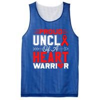 Proud Uncle Of A Heart Warrior Heart Disease Awareness Month Cute Gift Mesh Reversible Basketball Jersey Tank