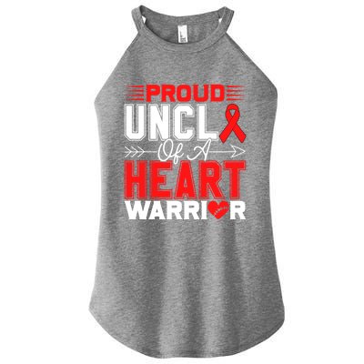 Proud Uncle Of A Heart Warrior Heart Disease Awareness Month Cute Gift Women’s Perfect Tri Rocker Tank