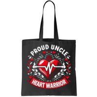 Proud Uncle Of Heart Warrior Chd Awareness Congenital Defect Tote Bag