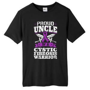 Proud Uncle Of A Cystic Fibrosis Warrior Awareness Ribbon Tall Fusion ChromaSoft Performance T-Shirt