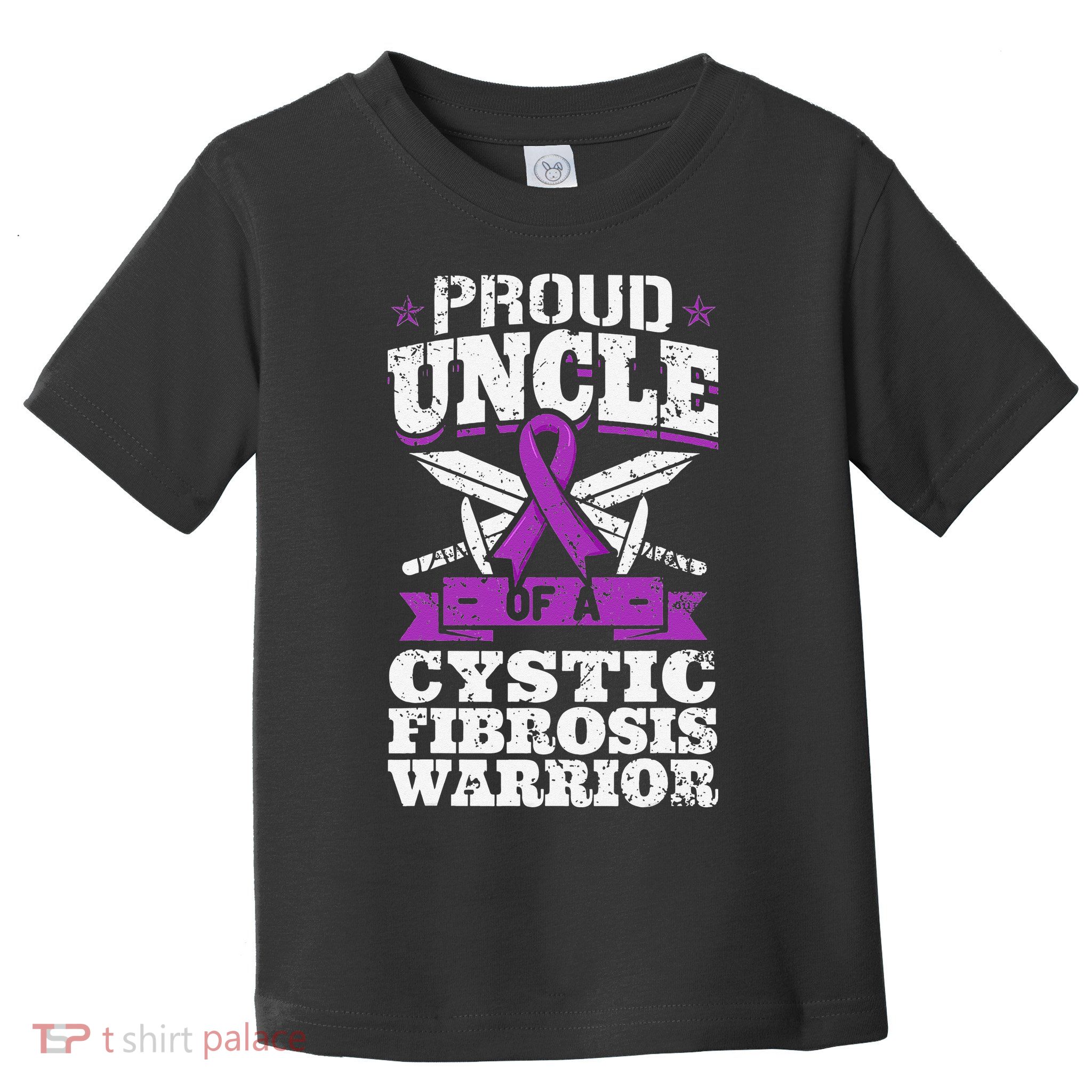 Proud Uncle Of A Cystic Fibrosis Warrior Awareness Ribbon Toddler T-Shirt