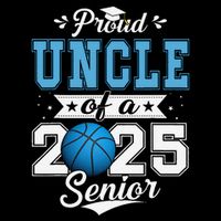 Proud Uncle Of A 2025 Senior Graduate Basketball Impact Tech Backpack