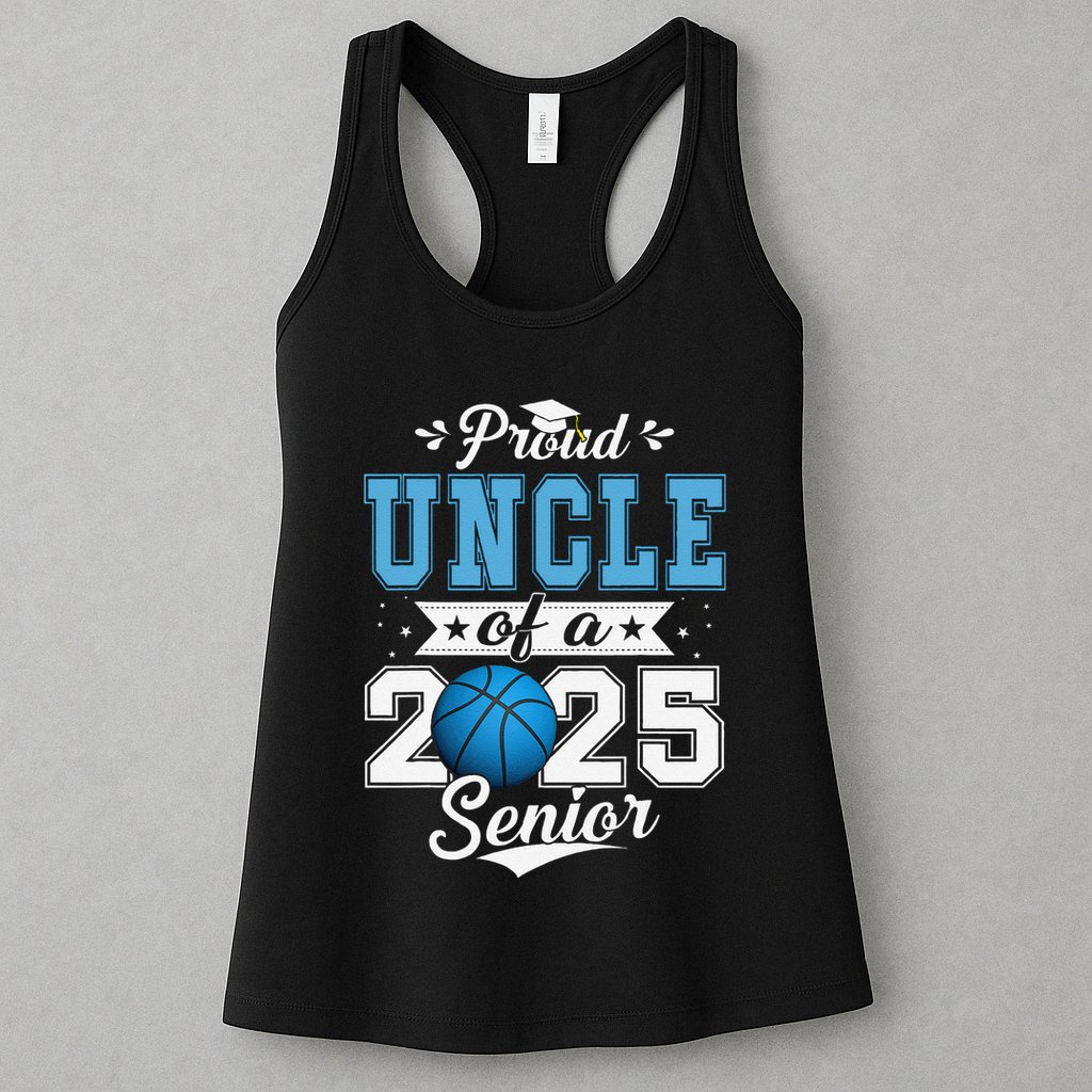 Proud Uncle Of A 2025 Senior Graduate Basketball Womens Tank Top