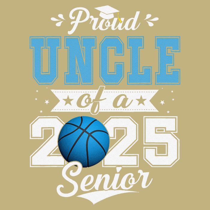 Proud Uncle Of A 2025 Senior Graduate Basketball Cooling Performance Crew T-Shirt