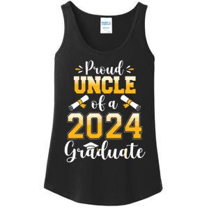 Proud Uncle Of A Class Of 2024 Graduate Senior Graduation Ladies Essential Tank