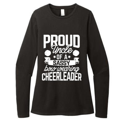 Proud Uncle Of A Sassy Bow Wearing Cheerleader Cheerleading Gift Womens CVC Long Sleeve Shirt