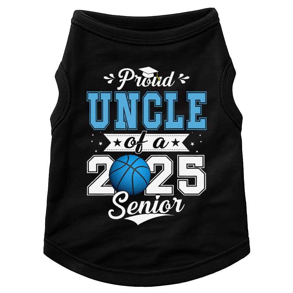 Proud Uncle Of A 2025 Senior Graduate Basketball Gift Doggie Tank