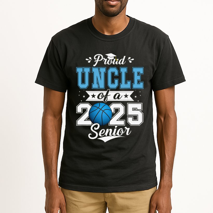 Proud Uncle Of A 2025 Senior Graduate Basketball Gift Tall T-Shirt