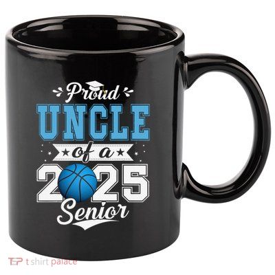 Proud Uncle Of A 2025 Senior Graduate Basketball Gift 11oz C Handle Ceramic Mug