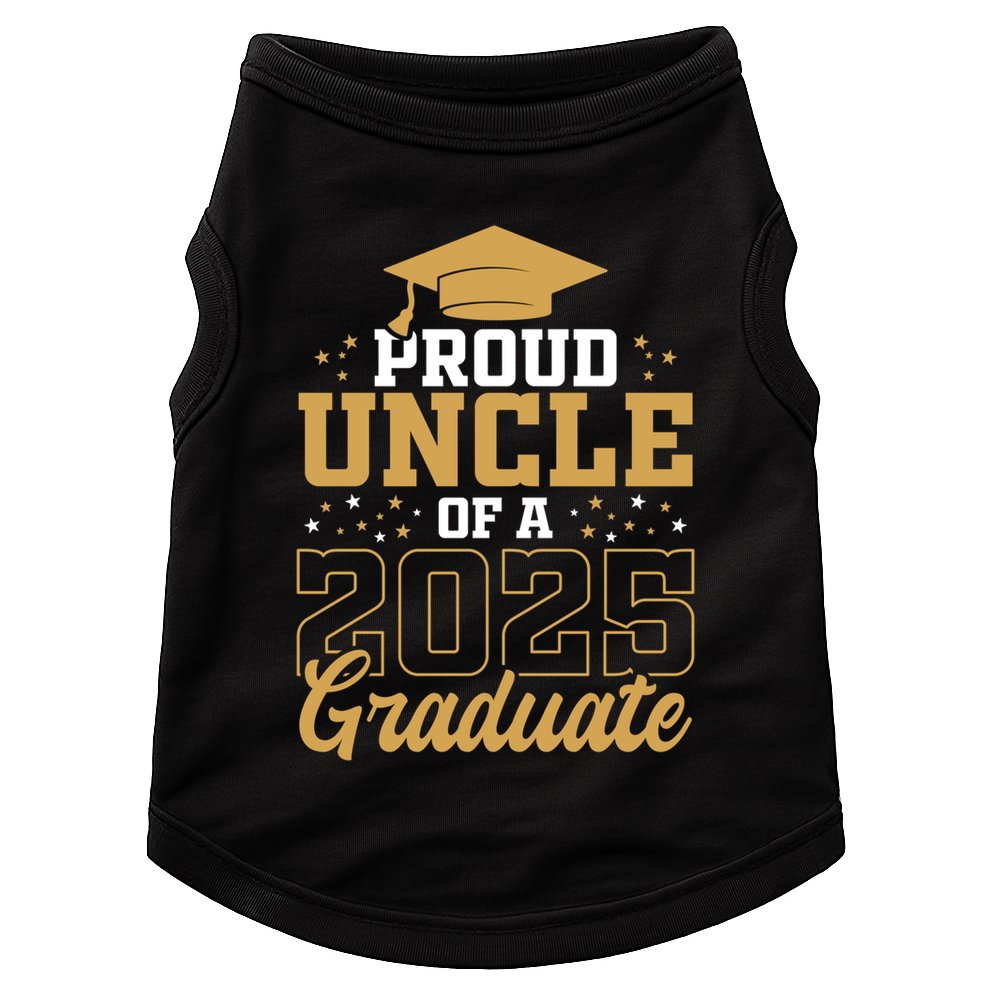 Proud Uncle Of A Class 2025 Graduate Funny Uncle Senior 2025 Gift Doggie Tank