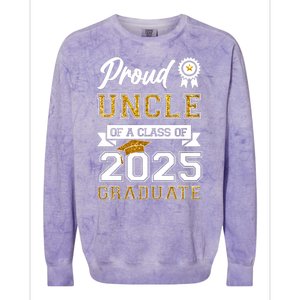 Proud Uncle Of A Class Of 2025 Graduate Colorblast Crewneck Sweatshirt