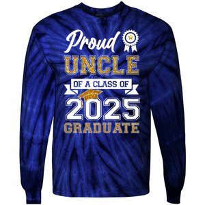 Proud Uncle Of A Class Of 2025 Graduate Tie-Dye Long Sleeve Shirt