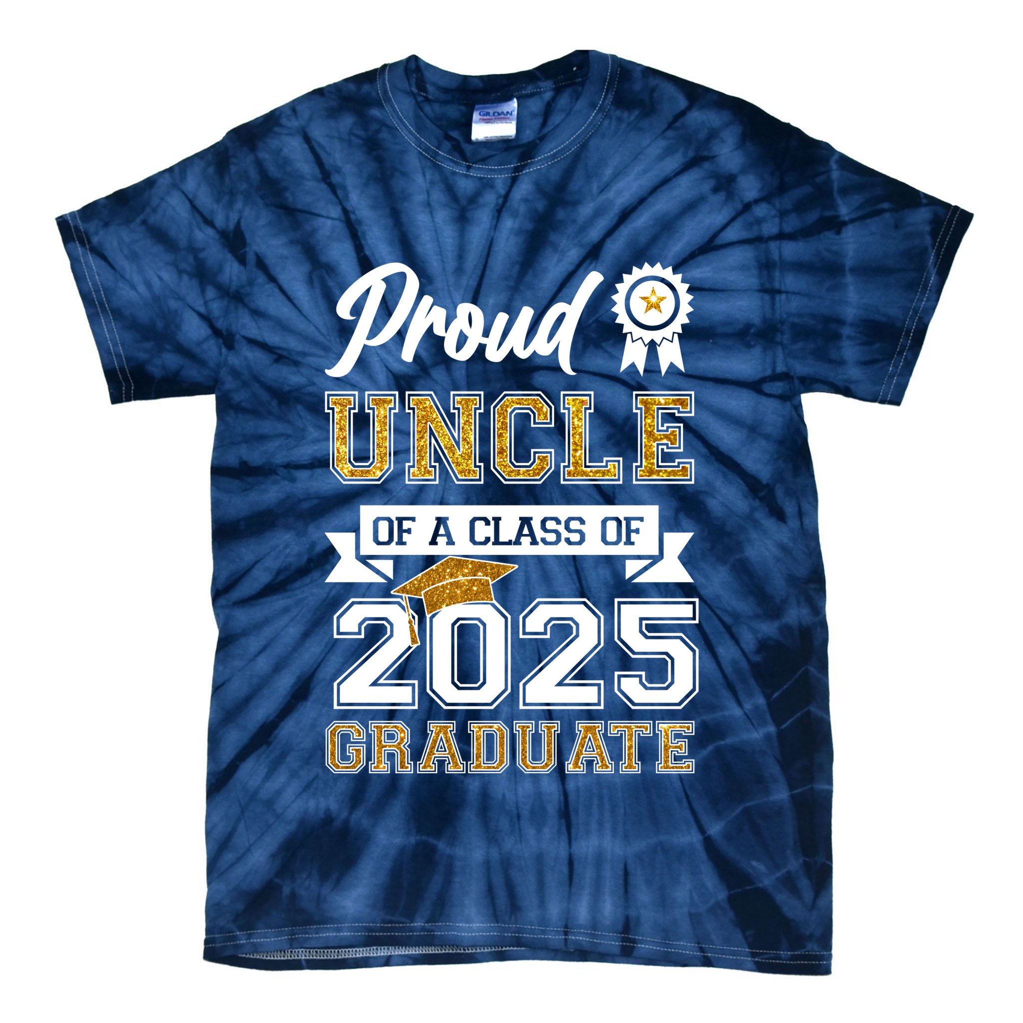 Proud Uncle Of A Class Of 2025 Graduate Tie-Dye T-Shirt