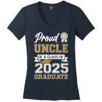 Proud Uncle Of A Class Of 2025 Graduate Women's V-Neck T-Shirt