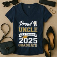 Proud Uncle Of A Class Of 2025 Graduate Women's V-Neck T-Shirt
