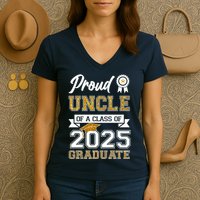 Proud Uncle Of A Class Of 2025 Graduate Women's V-Neck T-Shirt
