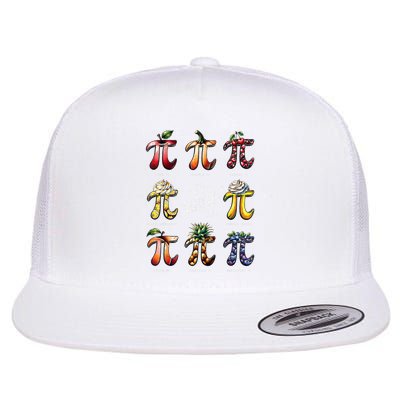 Pi U Pi Day 3.14 Fruit Pie U Teachers Math Lover Flat Bill Trucker Hat