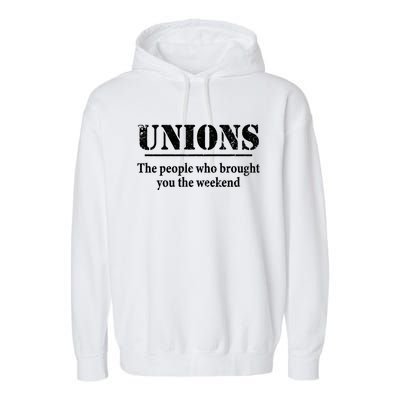 Pro Union Pride Funny Gift Garment-Dyed Fleece Hoodie