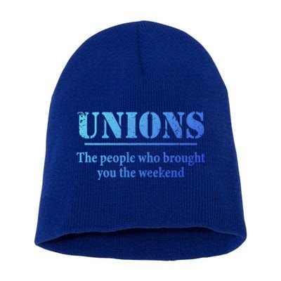 Pro Union Pride Funny Gift Short Acrylic Beanie