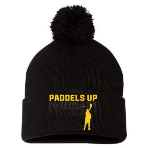 Paddels Up Pickleball Legend Coach Player Pom Pom 12in Knit Beanie