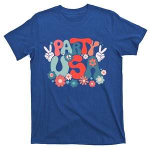 Party Usa Patriotic Groovy Retro Happy 4th Of July Gift T-Shirt