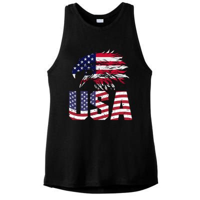 Patriotic USA Ladies PosiCharge Tri-Blend Wicking Tank