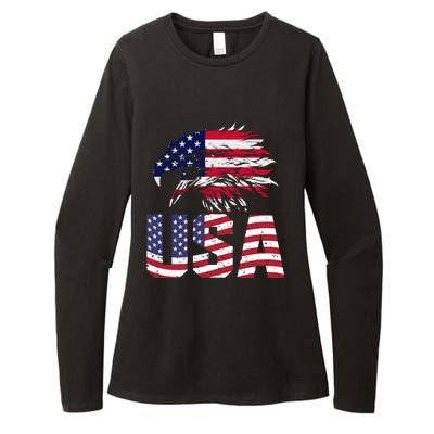 Patriotic USA Womens CVC Long Sleeve Shirt