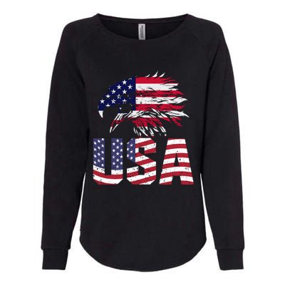 Patriotic USA Womens California Wash Sweatshirt