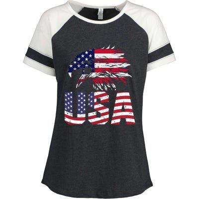 Patriotic USA Enza Ladies Jersey Colorblock Tee