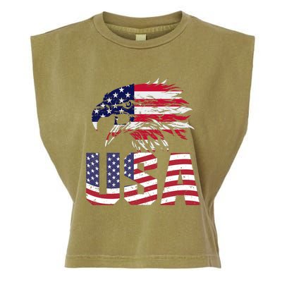 Patriotic USA Garment-Dyed Women's Muscle Tee